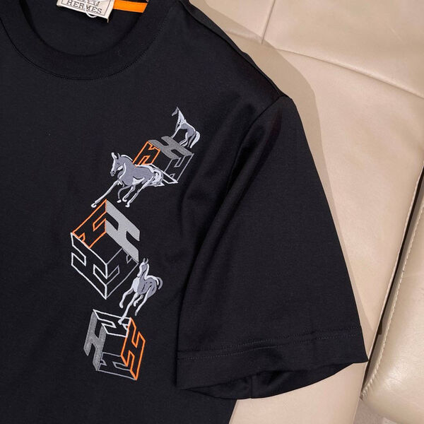 Мужская футболка Hermès мужской черный 181388-5