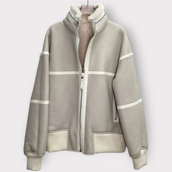 Дубленка Hermès женский графитовый 166435-2