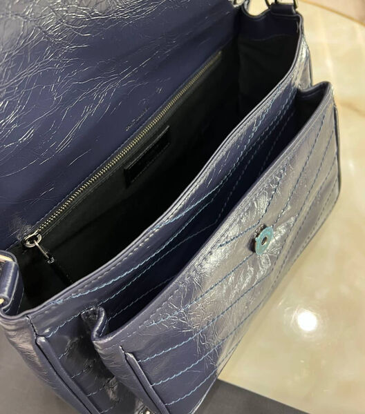 Сумка Saint Laurent Niki Medium женский кожа синий 160385-10