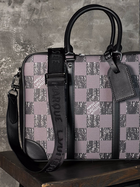Мужской портфель Louis Vuitton мужской кожа черный 52093-4