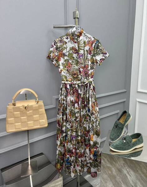 Платье Christian Dior женский болотный 137292-7