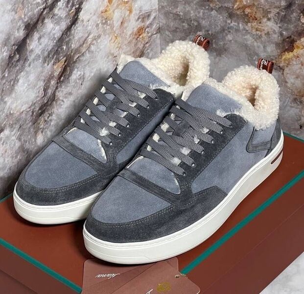 Мужские кеды Loro Piana мужской замша графитовый 103693
