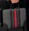 Мужской портфель Gucci мужской канва серебристый 16212