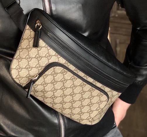 Мужская сумка слинг Gucci мужской канва бежевый 70856
