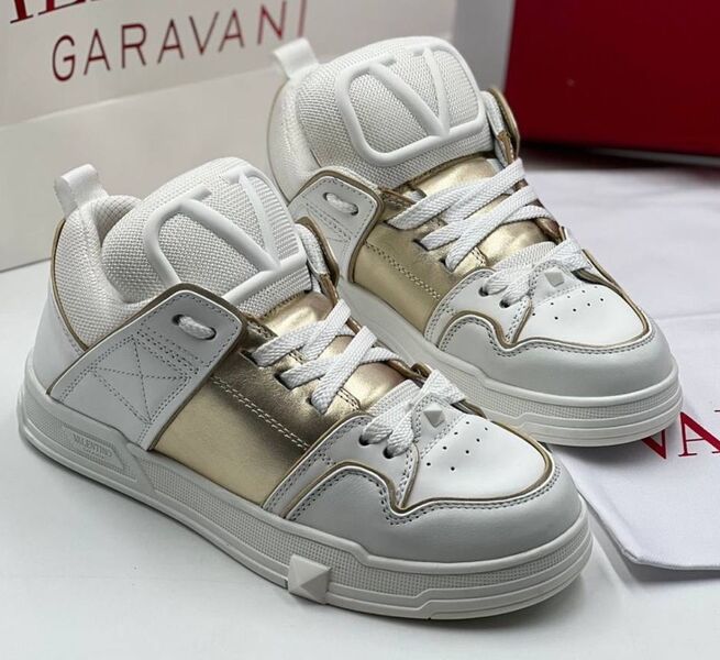 Кроссовки Valentino женский кожа бежевый 144558