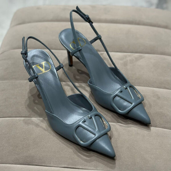 Туфли Valentino женский кожа графитовый 121297-2