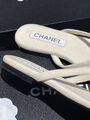 Шлепки Chanel женский велюр белый 149400-2