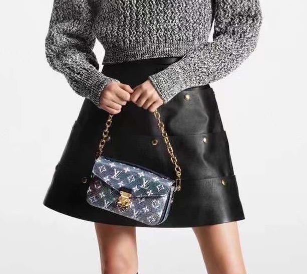 Юбка Louis Vuitton женский кожа черный,коричневый 125061