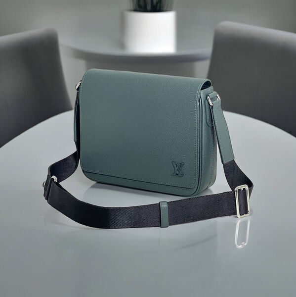Мужская сумка мессенджер Louis Vuitton мужской кожа болотный 154014-2