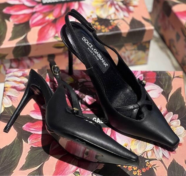 Туфли Dolce & Gabbana женский кожа черный 171914