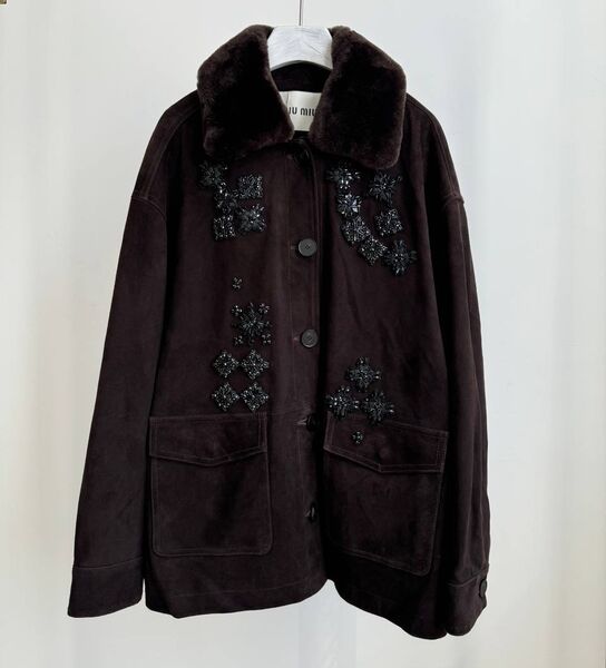 Куртка Miu Miu женский замша 159559