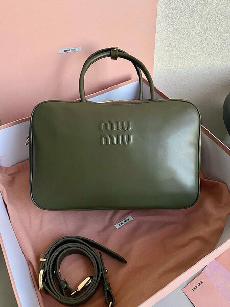 Сумка Miu Miu женский кожа болотный 130747-3