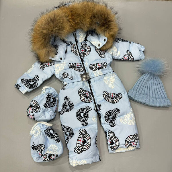 Детский комбинезон Burberry бирюзовый 166097