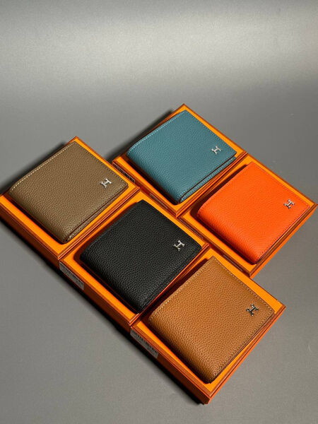 Мужской портмоне Hermès мужской кожа бирюзовый 154029-7