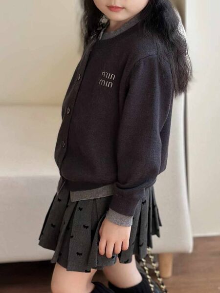 Детский кардиган Miu Miu графитовый 177697-2