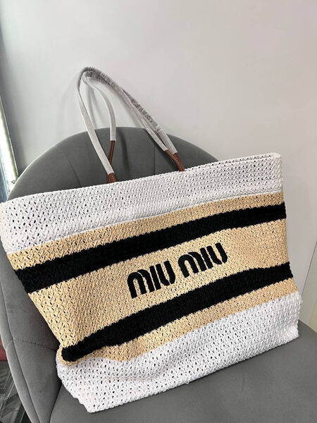 Сумка Miu Miu женский вязаная ткань белый 189038-4