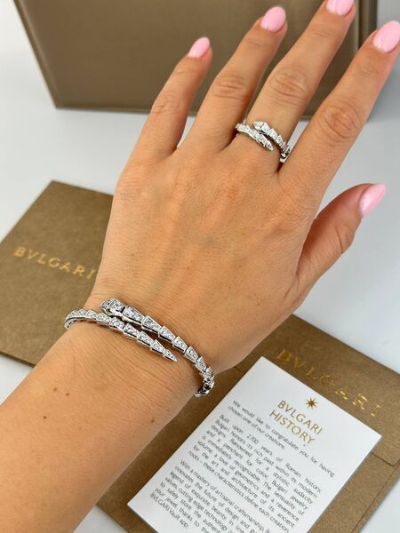 Браслет Bvlgari женский белое золото -3