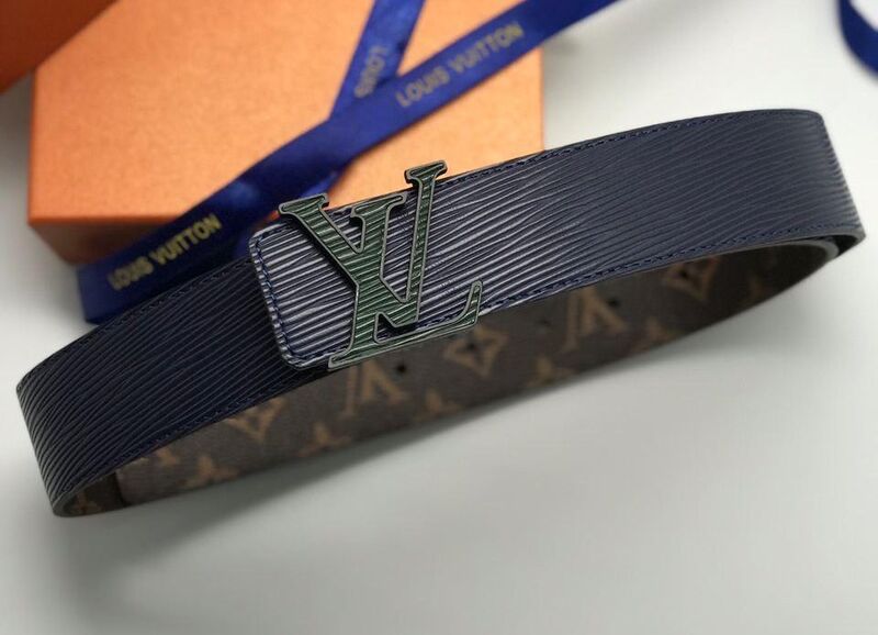 Ремень мужской Louis Vuitton двухсторонний мужской канва 63823