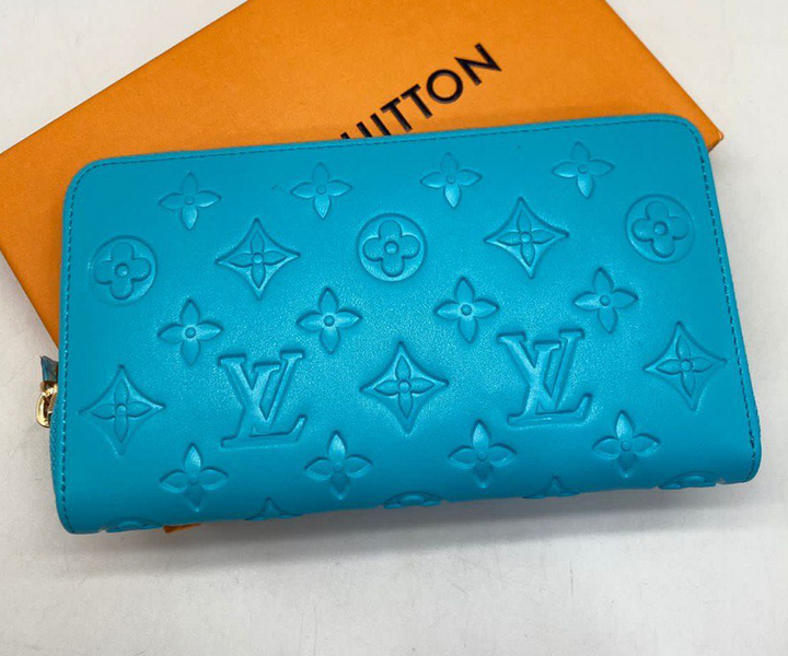 Кошелек Louis Vuitton женский кожа бирюзовый 95320