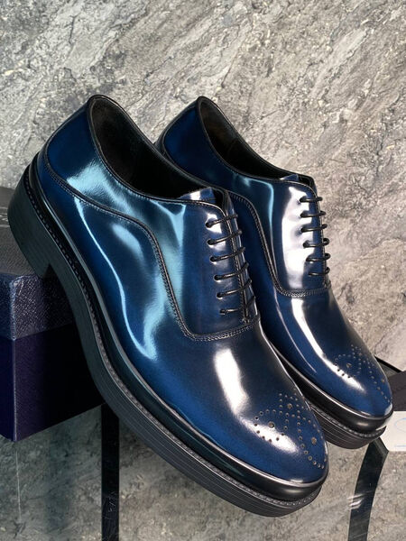 Мужские туфли Prada мужской кожа синий 171564-3