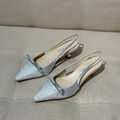 Туфли Miu Miu женский стразы бирюзовый 138134-3
