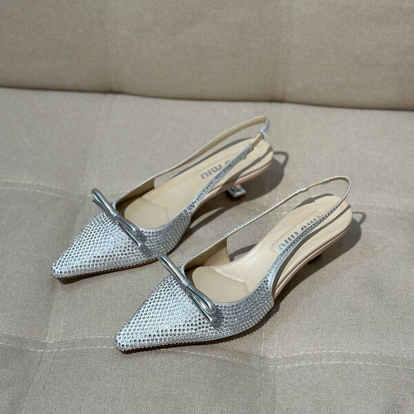 Туфли Miu Miu женский стразы бирюзовый 138134-3