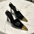 Туфли Saint Laurent женский кожа черный 159677-2