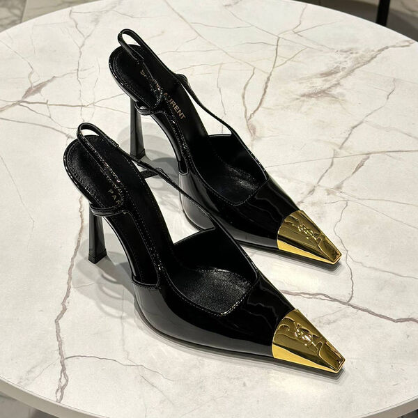 Туфли Saint Laurent женский кожа черный 159677-2