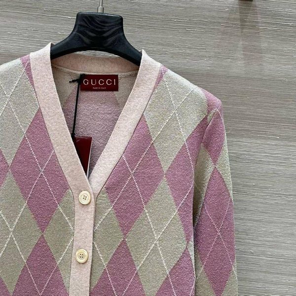 Кардиган Gucci женский вязаная ткань фиолетовый 179294-5