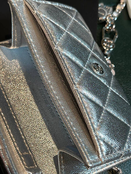 Сумка Chanel Micro женский кожа графитовый 187022-3