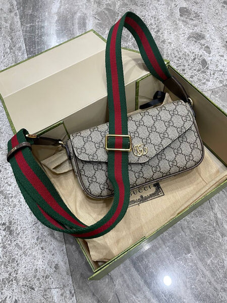 Сумка Gucci женский канва графитовый 129306-4