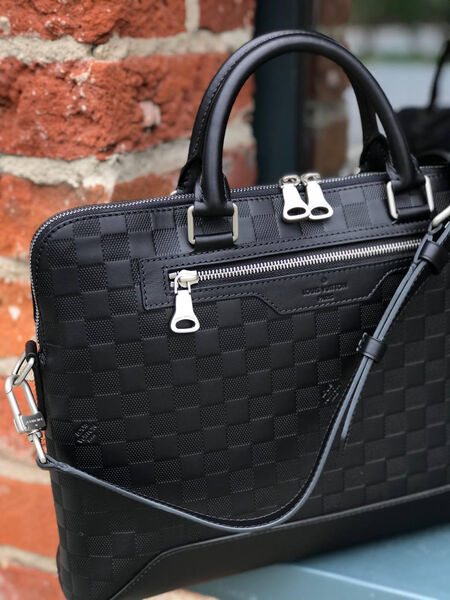 Мужской портфель Louis Vuitton мужской кожа черный 97627-10