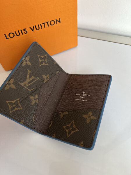 Визитница Louis Vuitton мужской кожа синий 149883-2