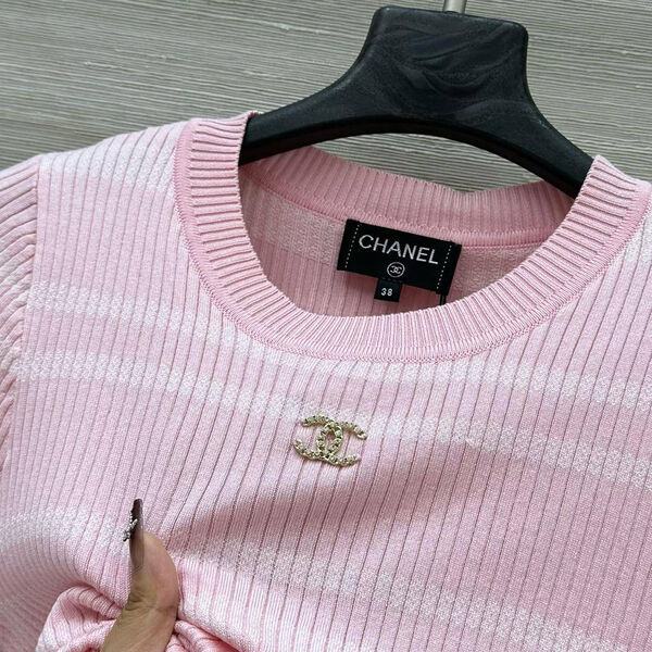Футболка Chanel женский розовый 186023-2
