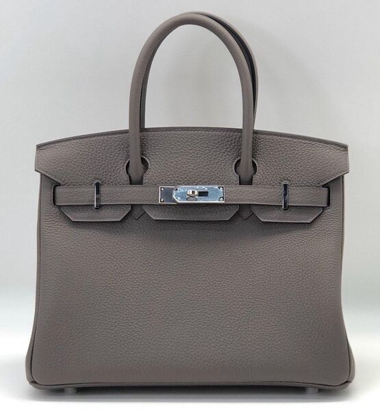 Сумка Hermès Birkin 30 ручная работа женский кожа графитовый 75342