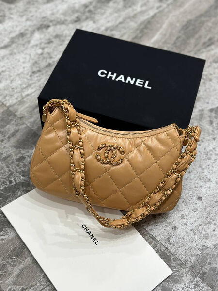 Сумка Chanel женский кожа бежевый 129080-2