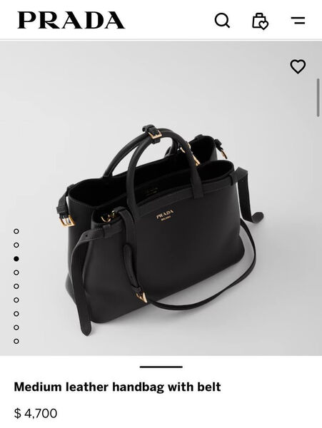 Сумка Prada женский кожа черный 135848-10