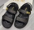 Сандалии Christian Dior женский кожа черный 112830-1