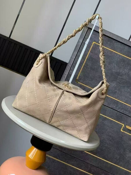 Сумка Chanel женский замша бежевый 184121-2