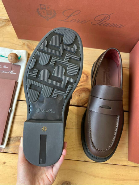 Мужские лоферы Loro Piana мужской кожа 135757-3