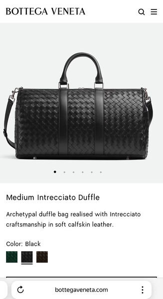 Дорожная сумка Bottega Veneta мужской кожа черный 169294-9