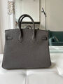 Сумка Hermès Birkin 25 женский кожа графитовый 147791-3