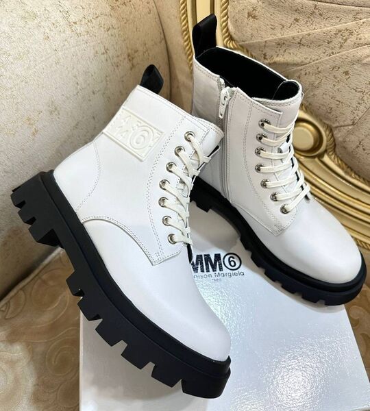 Ботинки Maison Margiela женский кожа белый 127751