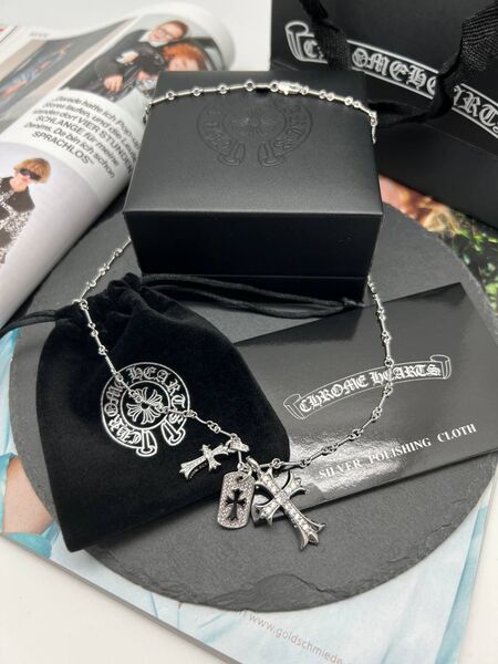 Колье Chrome Hearts графитовый 175184-2