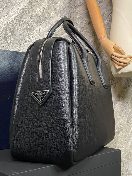Дорожная сумка Prada мужской кожа черный 174420-4