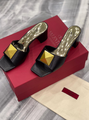 Босоножки Valentino женский кожа черный 12839-2