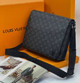 Мужская сумка мессенджер Louis Vuitton мужской кожа черный 200794-2
