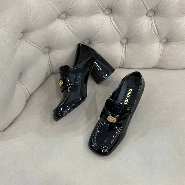 Туфли Miu Miu женский кожа черный 127492-3