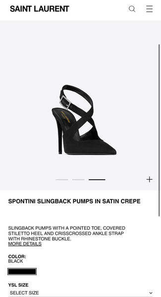 Туфли Saint Laurent женский черный 139608-4