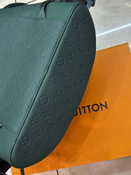 Мужской рюкзак Louis Vuitton мужской кожа бирюзовый 167095-4